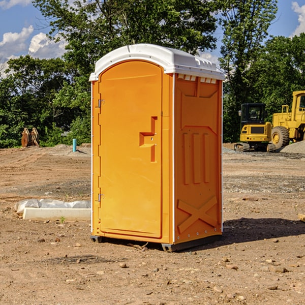 how often are the portable restrooms cleaned and serviced during a rental period in Preston OK